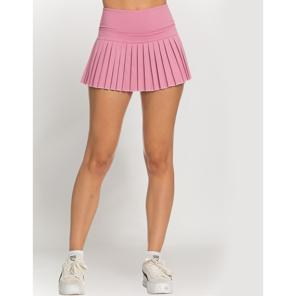 Gold Hinge Mauve Pleated Tennis Skirt Athletic Womens Size Small